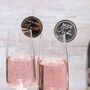 Any Occasion Sparkly Circle Wine Glass Charms, thumbnail 1 of 4