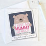 Personalised Bear Card For Mum, Mummy Or Mama, thumbnail 1 of 2