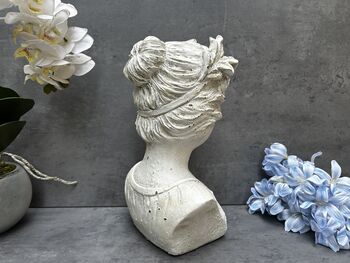 26cm Cream Vintage Style Ladies Bust Head Statue Decor, 4 of 11