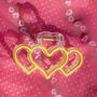 Heart Trio Claw Hair Clip In Yellow, thumbnail 1 of 2