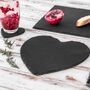 Heart Shaped Solid Slate Cheese Board / Placements, thumbnail 3 of 5