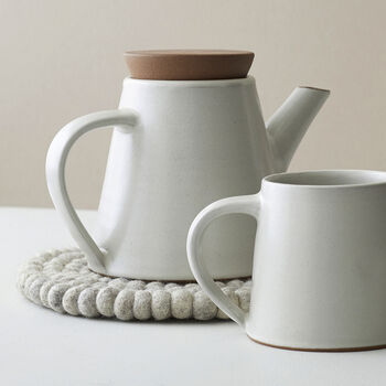 Fair Trade Handmade Glazed Stoneware Conical Mug, 12 of 12