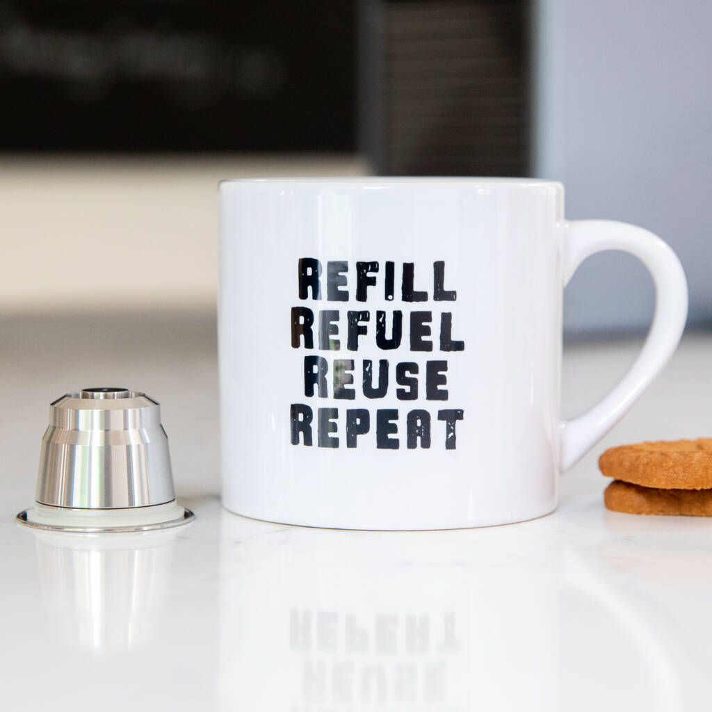 Refill Refuel Nespresso Coffee Pod And Espresso Mug Set, 1 of 7