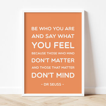 Dr Seuss 'Be Who You Are' Quote Print, 8 of 9