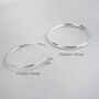 Sterling Silver Textured Circle Charm Hoops, thumbnail 3 of 10