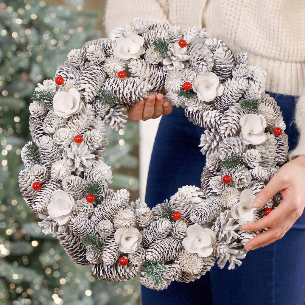 Giant Deluxe Morning Frost Wreath By Dibor | notonthehighstreet.com