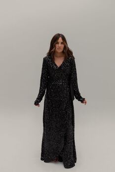 Diana Black Sequin Gown, 3 of 3