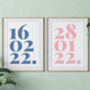New Baby Personalised Date Print, thumbnail 2 of 2