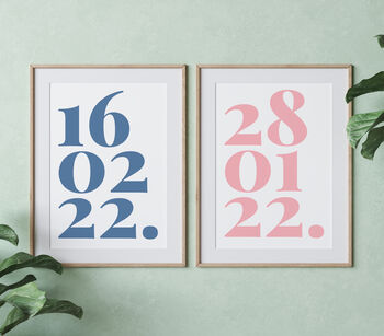 New Baby Personalised Date Print, 2 of 2