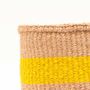 Fluoro Yellow And Pink Stripe Storage Baskets, thumbnail 4 of 8