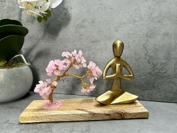 Yoga Figurine With Quartz Gem Tree Yoga Gift Ornament Gift Namaste, 4 of 8