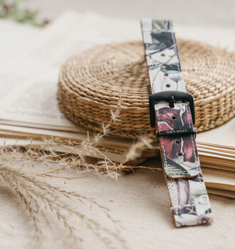 'Paradise' Leather Smartwatch Strap; Handmade Band, 6 of 9