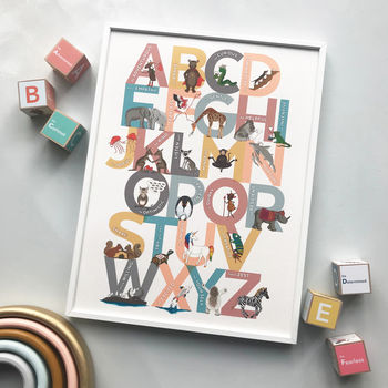 A To Z Of Emotions Inspiring Alphabet Block Print, 2 of 6