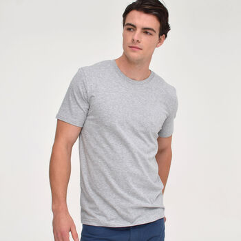 Two Pack Light And Dark Grey Organic Plain T Shirts, 4 of 9