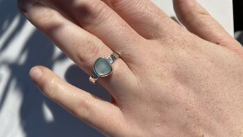 Thick Band Sea Glass Ring, 3 of 4