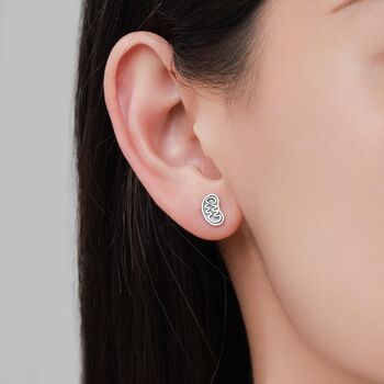 Sterling Silver Mitochondria Stud Earrings, 2 of 12
