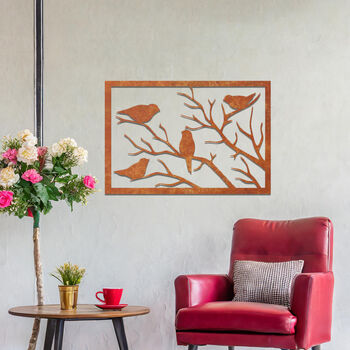 Contemporary Metal Bird Silhouette Wall Decor For Modern Homes, 7 of 11