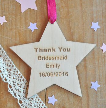 Thank You Wooden Hanging Star, 3 of 5