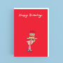 Happy Birthday Boy Carrying Cake Card, thumbnail 1 of 1