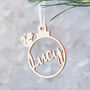 Personalised Squirrel Name Christmas Bauble Decoration, thumbnail 1 of 4