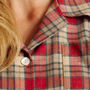 Women's Brushed Cotton Red Check Pyjamas, thumbnail 4 of 6