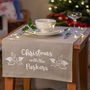 Personalised Linen Christmas Holly Table Runner, thumbnail 1 of 3