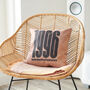 Personalised Favourite Thing Bold Date Cushion, thumbnail 2 of 4