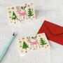 Five Mini Retro Design Advent Christmas Cards, thumbnail 1 of 4