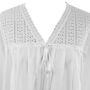 Ladies White Nightdress With Broderie 'Penelope', thumbnail 6 of 6