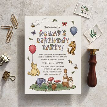 Winnie The Pooh Personalised Party Invitations, 3 of 7
