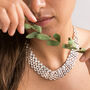 Silver Plated Chain Statement Necklace, thumbnail 1 of 7