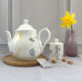Bee And Spring Flowers Four Cup China Teapot, thumbnail 7 of 9