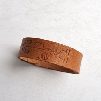 Zodiac Leather Wristband, 3 of 9