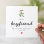 Mistletoe Boyfriend 1st Christmas Card, thumbnail 1 of 3