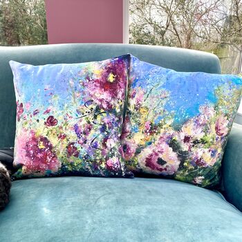 Blooming Marvellous Velvet Cushion, 5 of 8