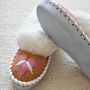 Women's Sheepskin Moccasin Slippers Snowy, thumbnail 4 of 11