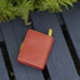 Personalised Small Mutlicolour Red Leather Purse Rfid Protected, thumbnail 8 of 9