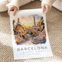 Barcelona Travel Print Of Park Güell, thumbnail 3 of 7
