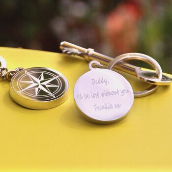 Lost Without You Compass Keyring, 4 of 9