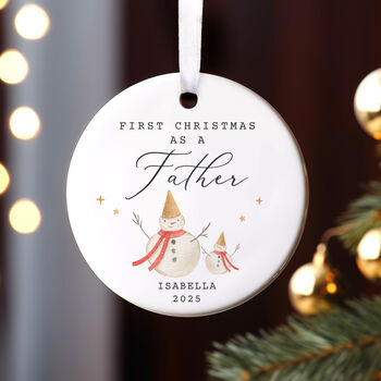 Personalised First Christmas As Mummy Daddy Ceramic Ornament – New Parents Keepsake Bauble, 11 of 11