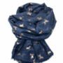 Horse Print Metallic Rose Gold And Silver Foil Scarf, thumbnail 8 of 10