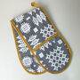 Welsh Blanket Print Double Oven Glove, thumbnail 2 of 2