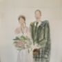 Personalised Bride And Groom Portrait In Watercolour, thumbnail 3 of 7