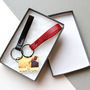 Personalised Leather Keyring With Metal Photo Plate, thumbnail 3 of 7