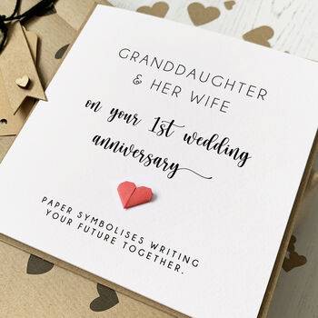 1st Anniversary Card For Granddaughter And Her Wife, 2 of 2