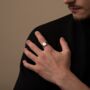Engraved Initial Signet Ring In Silver Or Gold, thumbnail 2 of 11
