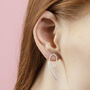 Statement Curled Wishbone Sterling Silver Stud Earrings, thumbnail 3 of 7