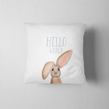 Hello World Rabbit Cushion, 3 of 3