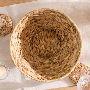 Water Hyacinth Wicker Footed Fruit Bowl, 4 of 7