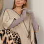 Alpaca Blend Long Arm Warmers – Pastel Lilac Grey And Soft Grey, thumbnail 8 of 9
